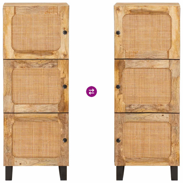 Highboard Braun Mango Massivholz 90x75 cm