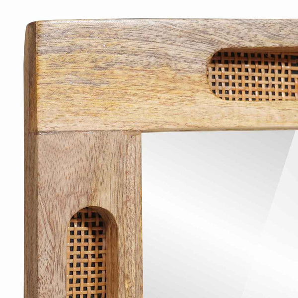 Braun Badezimmerspiegel Mango Massivholz 50x70 cm