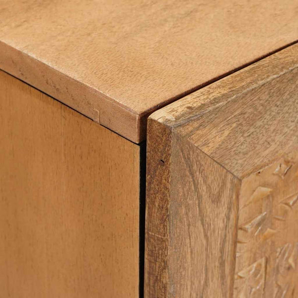 TV-Einheit Hellbraun Mango Massivholz 105cm