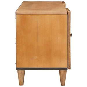 TV-Einheit Hellbraun Mango Massivholz 105cm