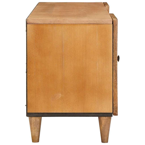 TV-Einheit Hellbraun Mango Massivholz 105cm