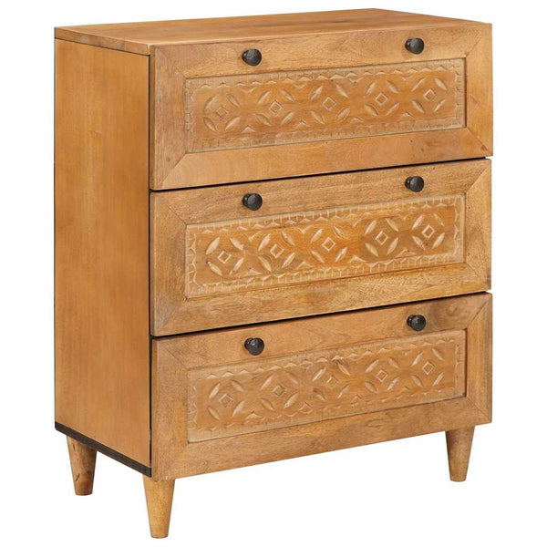 Sideboard Hellbraun Mango Massivholz 60x33x75cm