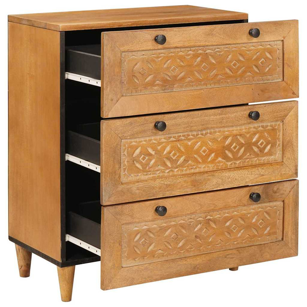vidaXL Sideboard Light Brown 60 x 33 x 75 cm Solid Mango Wood
