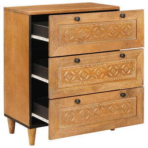 Sideboard Hellbraun Mango Massivholz 60x33x75cm