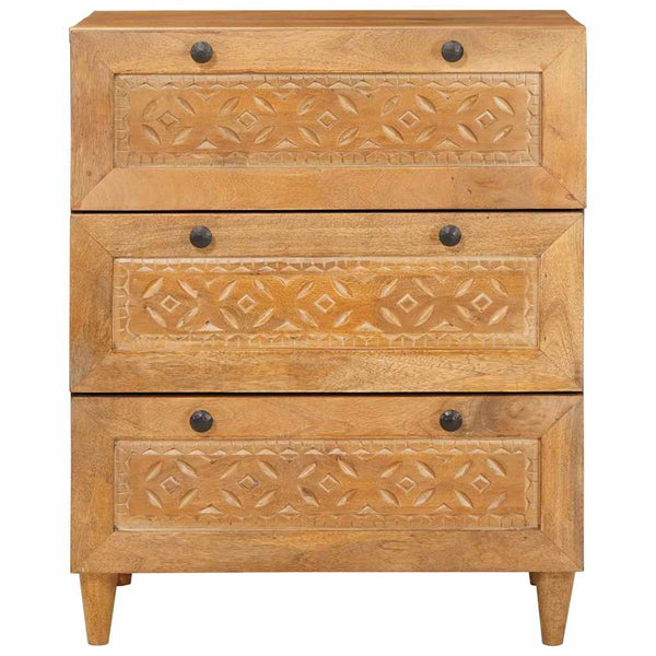Sideboard Hellbraun Mango Massivholz 60x33x75cm