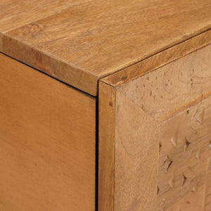 Couchtisch Akazie Massivholz Hellbraun 80x50 cm