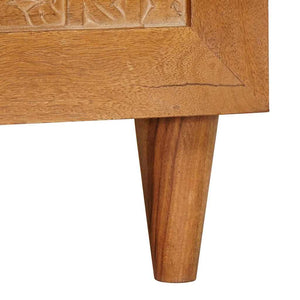 Couchtisch Akazie Massivholz Hellbraun 80x50 cm