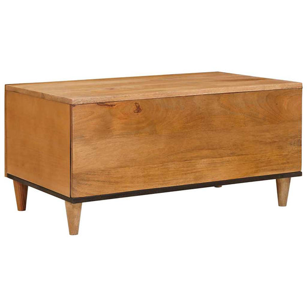 Couchtisch Akazie Massivholz Hellbraun 80x50 cm