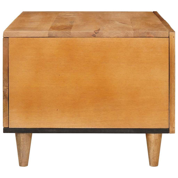 Couchtisch Akazie Massivholz Hellbraun 80x50 cm