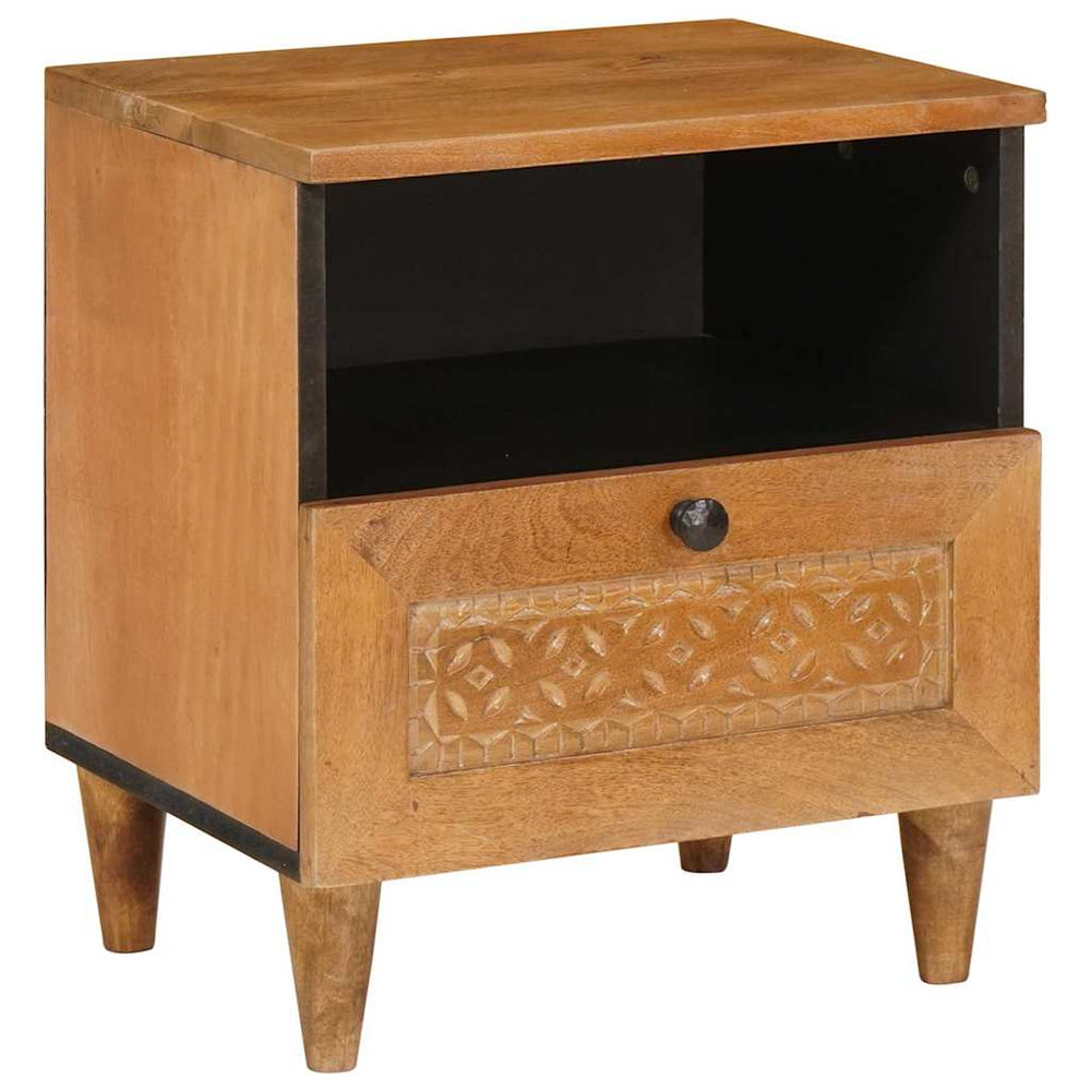 vidaXL Bedside Cabinet 2 pcs Light Brown 40 x 33 x 46 cm Solid Acacia Wood