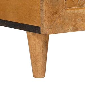 Couchtisch Akazie Massivholz Hellbraun 100x54 cm
