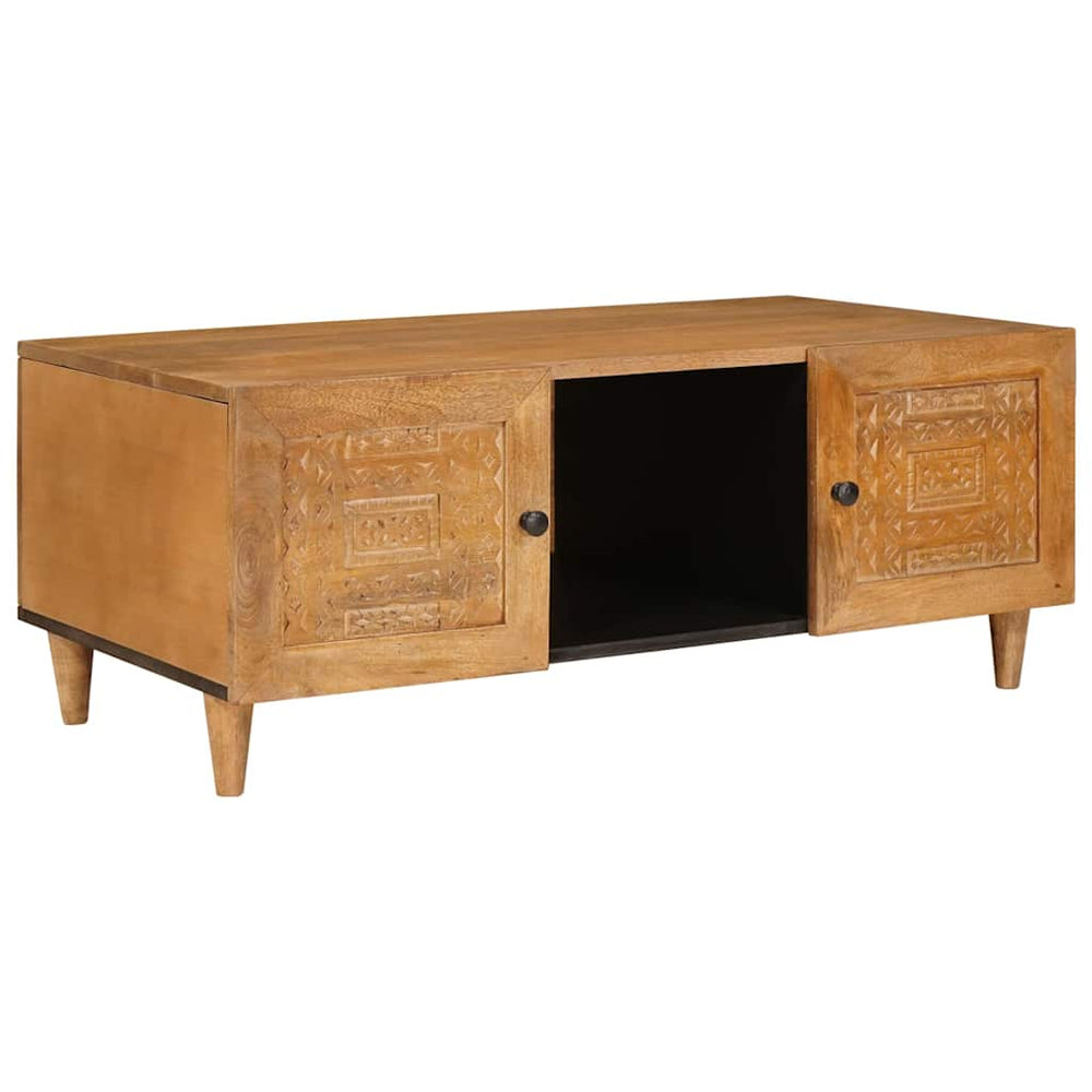 Couchtisch Akazie Massivholz Hellbraun 100x54 cm
