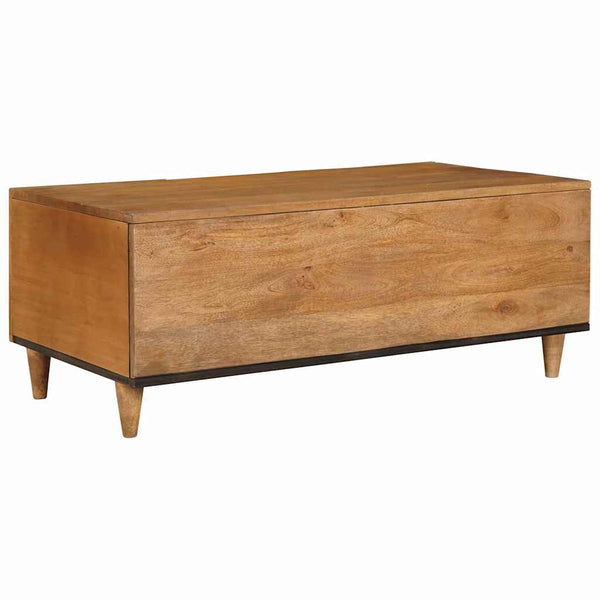 Couchtisch Akazie Massivholz Hellbraun 100x54 cm