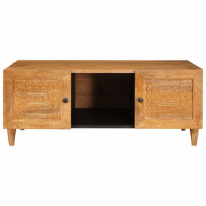 Couchtisch Akazie Massivholz Hellbraun 100x54 cm