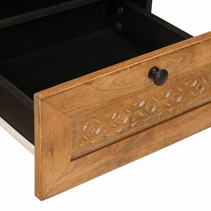Couchtisch Akazie Massivholz Hellbraun 80x54 cm