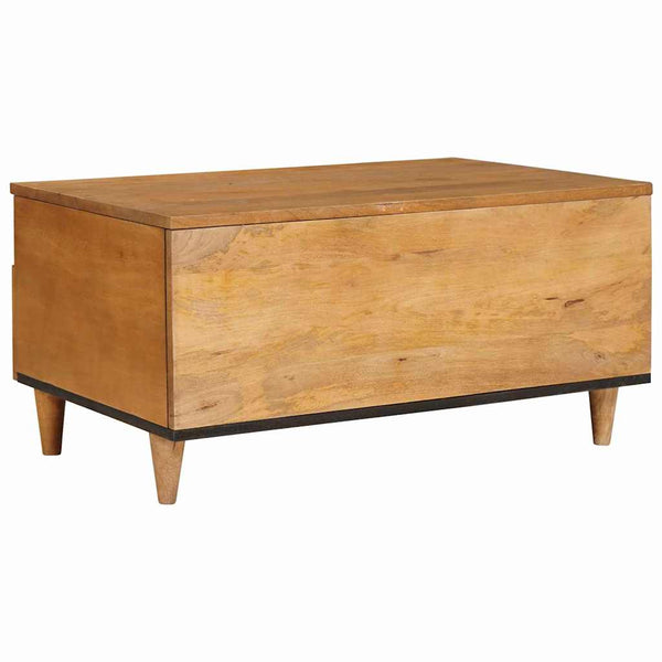 Couchtisch Akazie Massivholz Hellbraun 80x54 cm