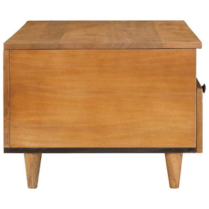 Couchtisch Akazie Massivholz Hellbraun 80x54 cm
