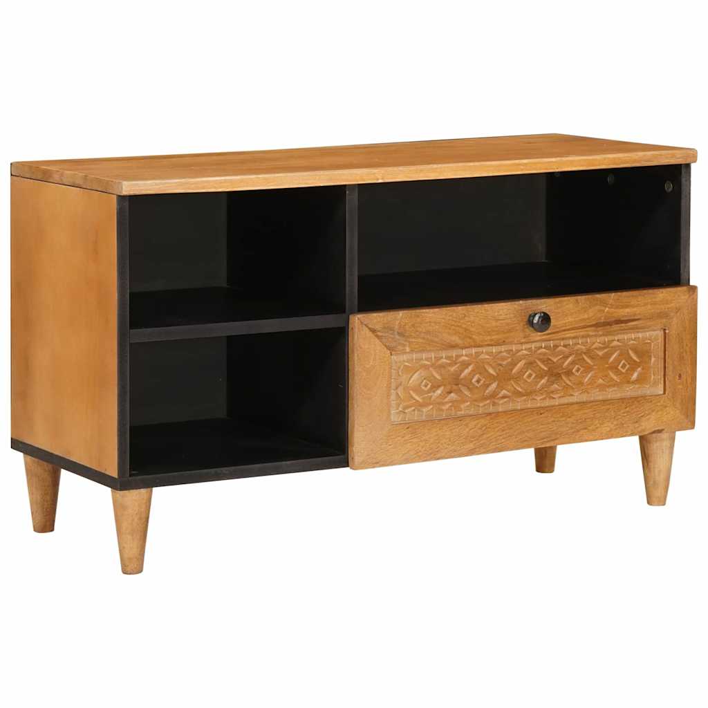 TV-Schrank Hellbraun mit Regal 80cm
