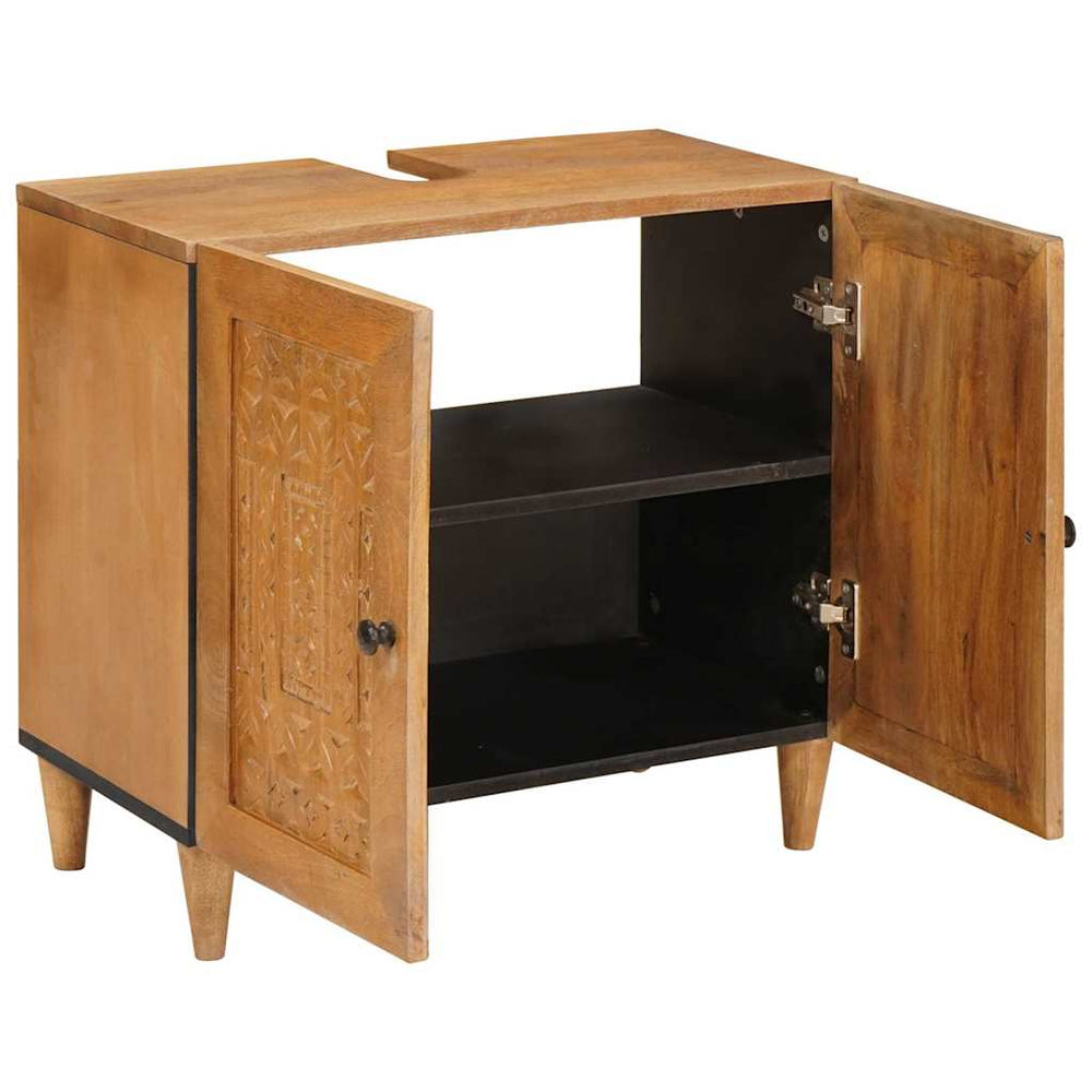 Wandmontierter Badezimmerschrank Hellbraun 62 cm