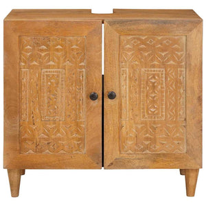 Wandmontierter Badezimmerschrank Hellbraun 62 cm