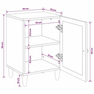 Badezimmerschrank Hellbraun 38x33x58cm