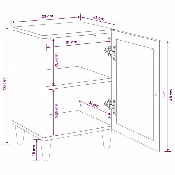 Badezimmerschrank Hellbraun 38x33x58cm