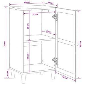 Hellbraunes Sideboard 33,5x40x75 cm