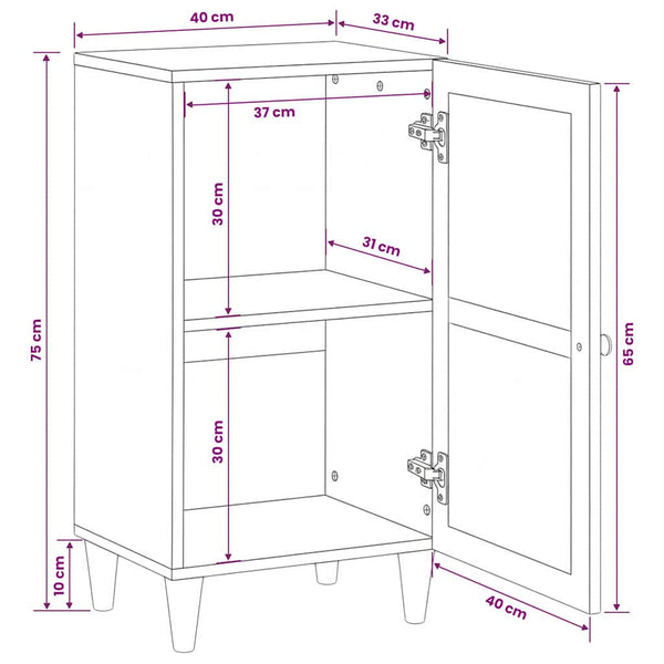 Hellbraunes Sideboard 33,5x40x75 cm