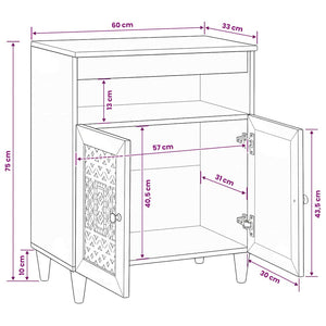 Sideboard Hellbraun 60x33.5x75 cm