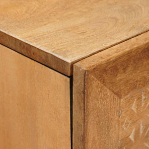 Highboard Hellbraun Massivholz Mango 110 cm