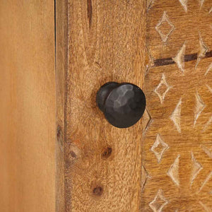 Highboard Hellbraun Massivholz Mango 110 cm