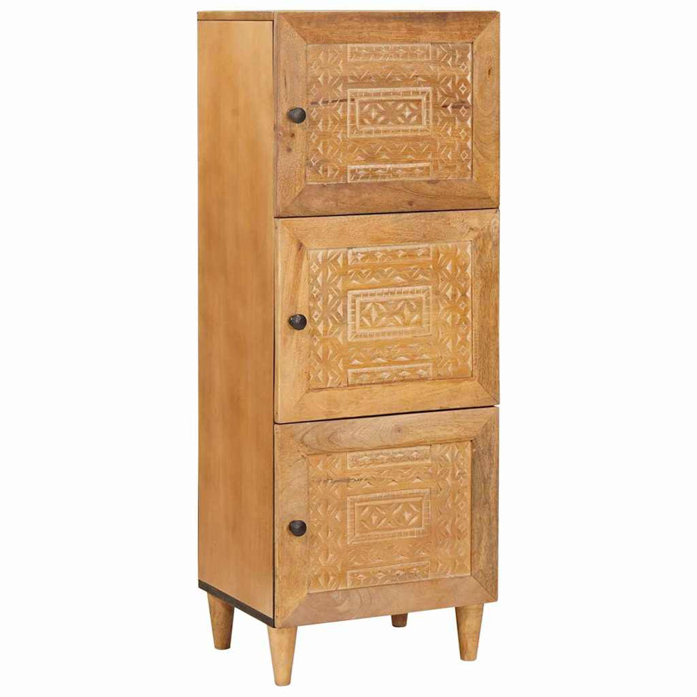 Highboard Hellbraun Massivholz Mango 110 cm