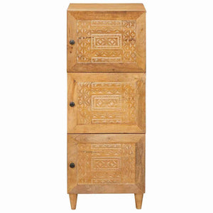 Highboard Hellbraun Massivholz Mango 110 cm