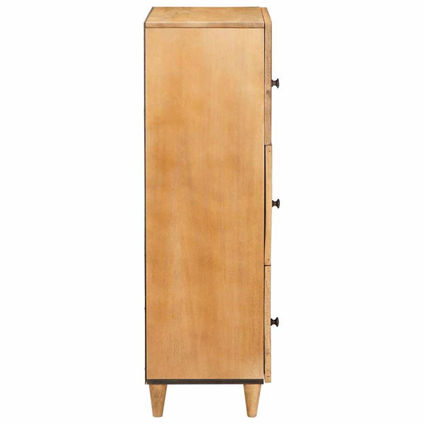 Highboard Hellbraun Massivholz Mango 110 cm
