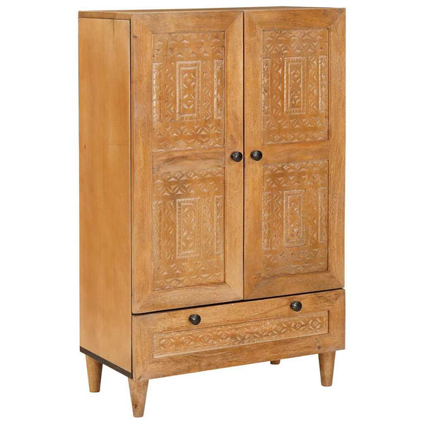 Massivholz Highboard Hellbraun Mango 60x33x100cm