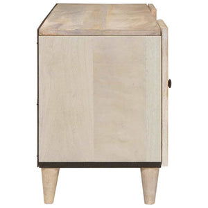 Weißes TV-Regal mit Stauraum 105 cm