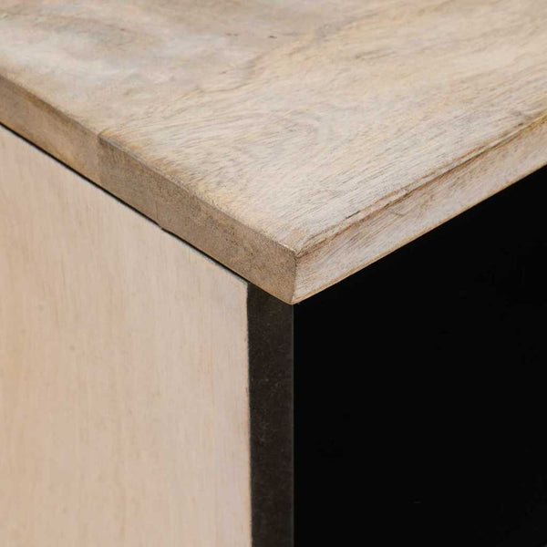 Nachttische 2er-Set Beige Akazie Massivholz