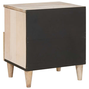 Nachttische 2er-Set Beige Akazie Massivholz