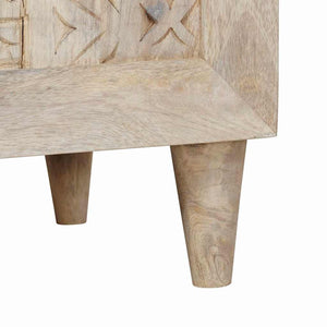 Beige Nachttisch Akazie Massivholz 50x60 cm