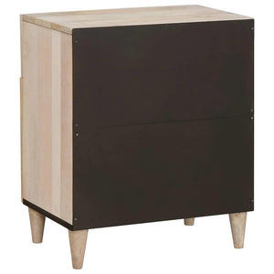 Beige Nachttisch Akazie Massivholz 50x60 cm