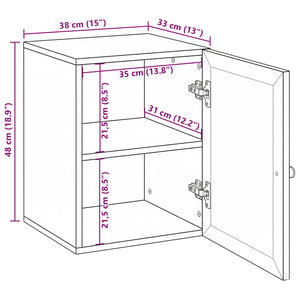 vidaXL Meuble bas de salle de bain avec porte Blanc 38 x 33 x 48 cm Bois d'ingénierie