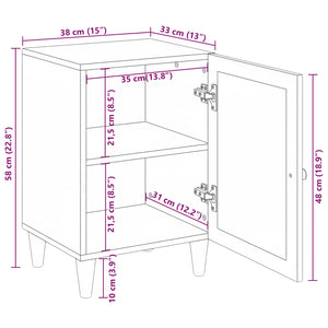 Weißer Badezimmerschrank mit Tür, 38x33x58 cm