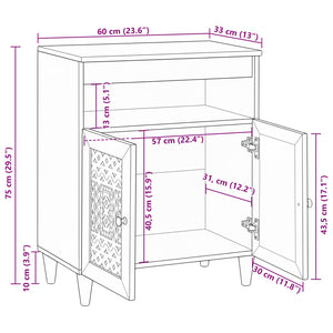 vidaXL Sideboard White 33.5 x 60 x 75 cm
