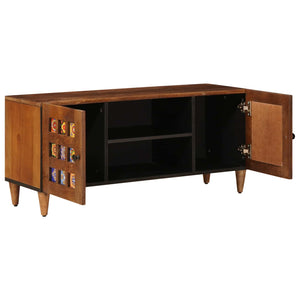 TV-Schrank Walnuss Massivholz Mango 105cm
