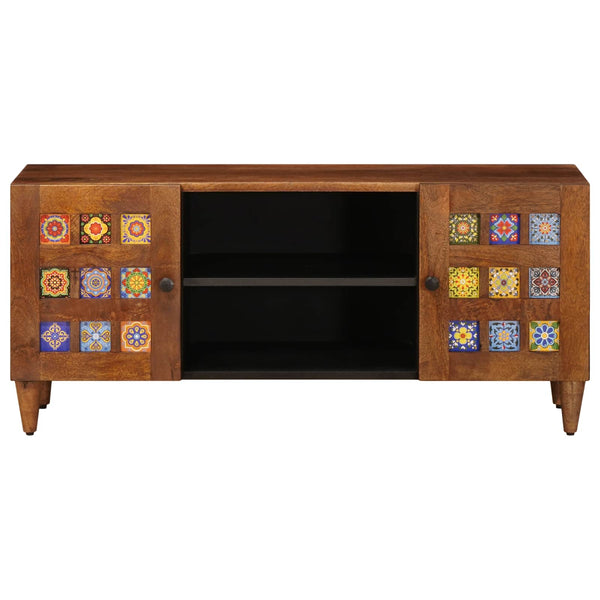 TV-Schrank Walnuss Massivholz Mango 105cm
