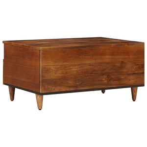 Meuble TV vidaXL avec étagère Noyer 70 x 33 x 46 cm Bois de manguier massif