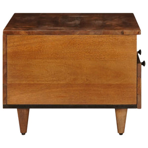 Meuble TV vidaXL avec étagère Noyer 70 x 33 x 46 cm Bois de manguier massif