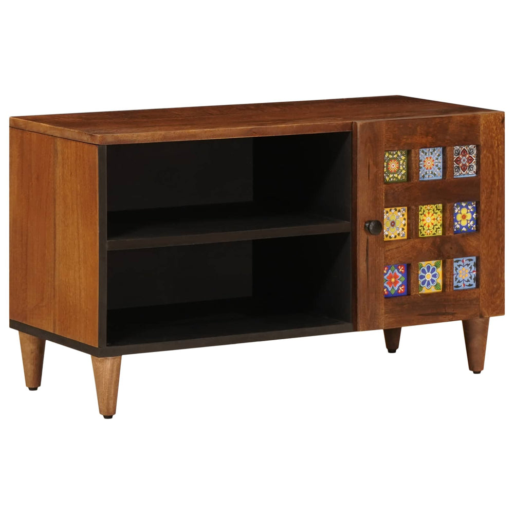 TV-Schrank Walnuss Mango Massivholz 80cm