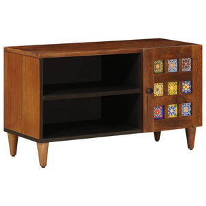 TV-Schrank Walnuss Mango Massivholz 80cm