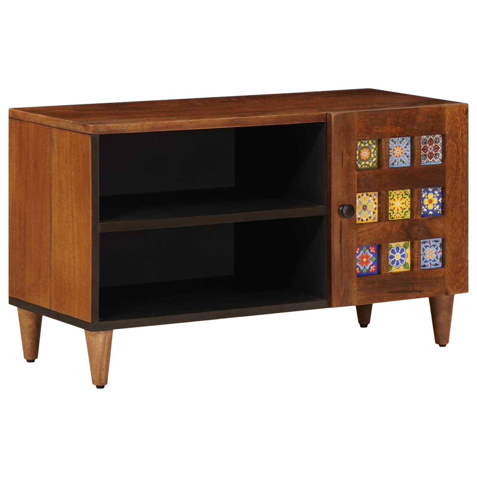 TV-Schrank Walnuss Mango Massivholz 80cm